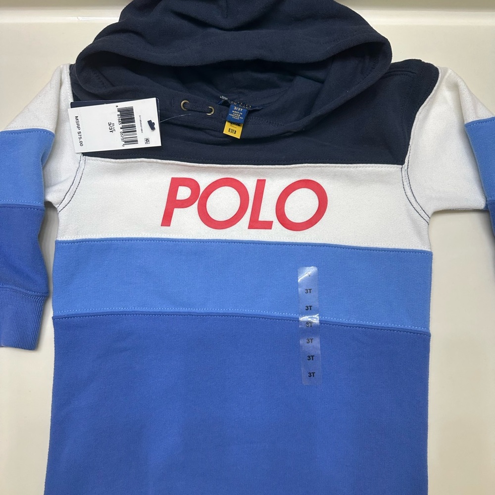 Toddler 3t Polo hoodie New with tags